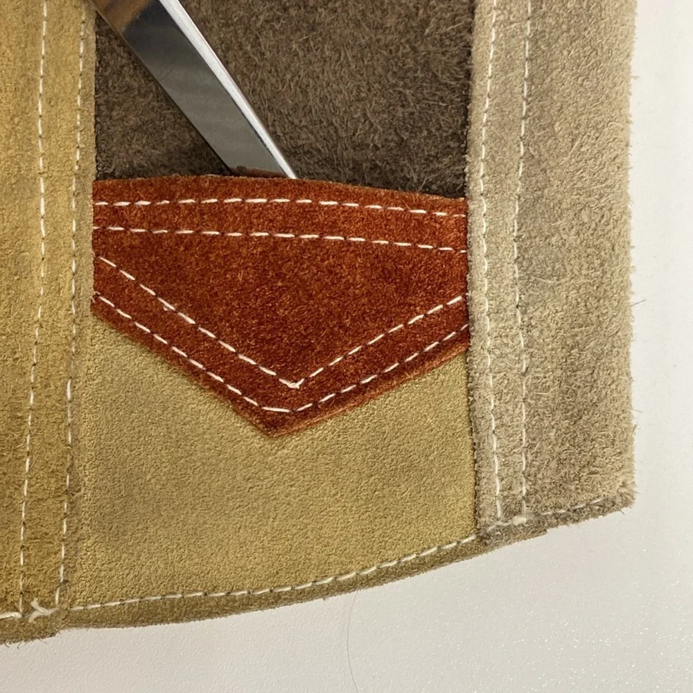 Vintage‎ Suede Patchwork Vest Shearling Boys/Girls 8